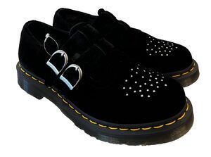 Dr. Doc Martens Size 7 Women's Velvet Vegan Studs 8065 Mary Jane Flats NEW rare